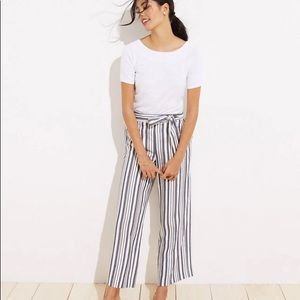 LOFT Striped Pull On Pants